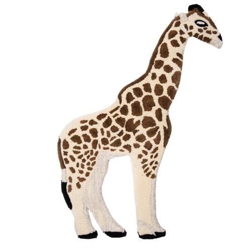 Vloerkleed Giraf 60x90 cm Beige Bruin Wol - Clayre en Eef, Kinderen en Baby's, Kinderkamer | Inrichting en Decoratie, Nieuw, Kleed of Kussen