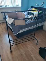 2 Zwarte IKEA Kledingrekken + 50 Hangers, Ophalen, Met wielen, Gebruikt