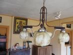 mooie vintage kroonluchter hanglamp., Huis en Inrichting, Lampen | Kroonluchters, Metaal, Gebruikt, Ophalen