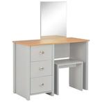 Kaptafel met spiegel en krukje 104x45x131 cm grijs, ,, Nieuw, Ophalen of Verzenden, ,