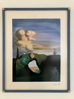 Salvador Dali Heure Triangulaire kleurenzeefdruk op zijde, Antiek en Kunst, Ophalen