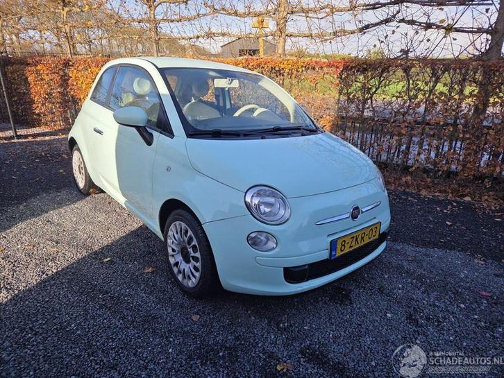 Fiat 500 1.0 TwinAir Pop (bj 2015), Auto diversen, Schadeauto's, Fiat, Benzine, Hatchback, Groen