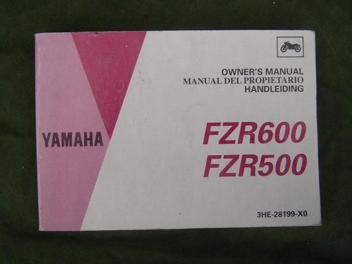 Yamaha FZR600 FZR500 1992 handleiding owner's manual FZR 600, Motoren, Handleidingen en Instructieboekjes, Yamaha, Ophalen of Verzenden