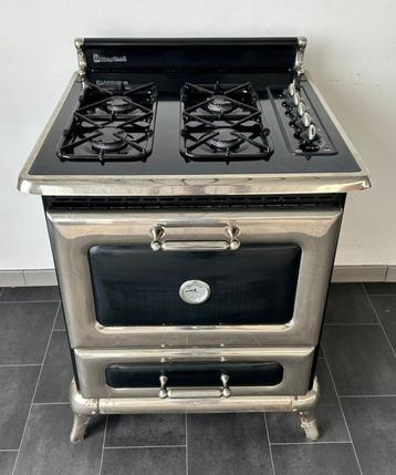 Luxe Fornuis Heartland 70cm zwart + rvs 4 pits 1 oven beschikbaar voor biedingen