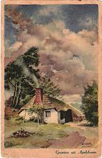 975427 Apeldoorn Boerderijtje jr 40 . Postzegel gedeeltelijk