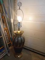 2 x vintage lamp tafellamp rood met koper / gekleurd antiek, Antiek en Kunst, Antiek | Lampen, Ophalen