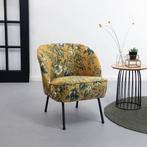 be pure woood Vogue Fauteuil Fluweel Poppy Mosterd, Huis en Inrichting, Fauteuils, Ophalen, Zo goed als nieuw