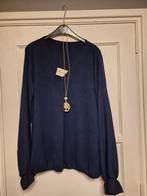 Blauwe blouse (ballon) met lange mouwen - one size, Blauw, Maat 46/48 (XL) of groter, Nieuw, Ophalen of Verzenden