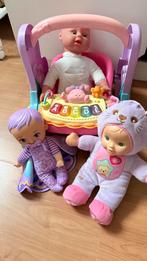 Vtech poppen met schommel, Kinderen en Baby's, Speelgoed | Poppen, Ophalen of Verzenden, Zo goed als nieuw, Babypop