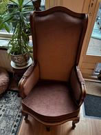 Antieke fauteuil met hoge rugleuning, Huis en Inrichting, Fauteuils, Minder dan 50 cm, Gebruikt, Minder dan 75 cm, Ophalen of Verzenden