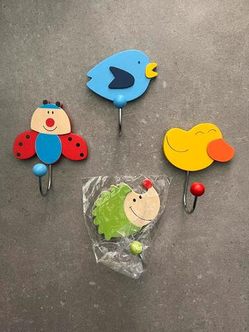 Leuke jashaken, wandhaken Dieren 4 stuks - Nieuw! beschikbaar voor biedingen