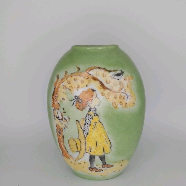 Vintage handbeschilderd Bavaria vaasje (1980), Antiek en Kunst, Antiek | Porselein, Ophalen of Verzenden