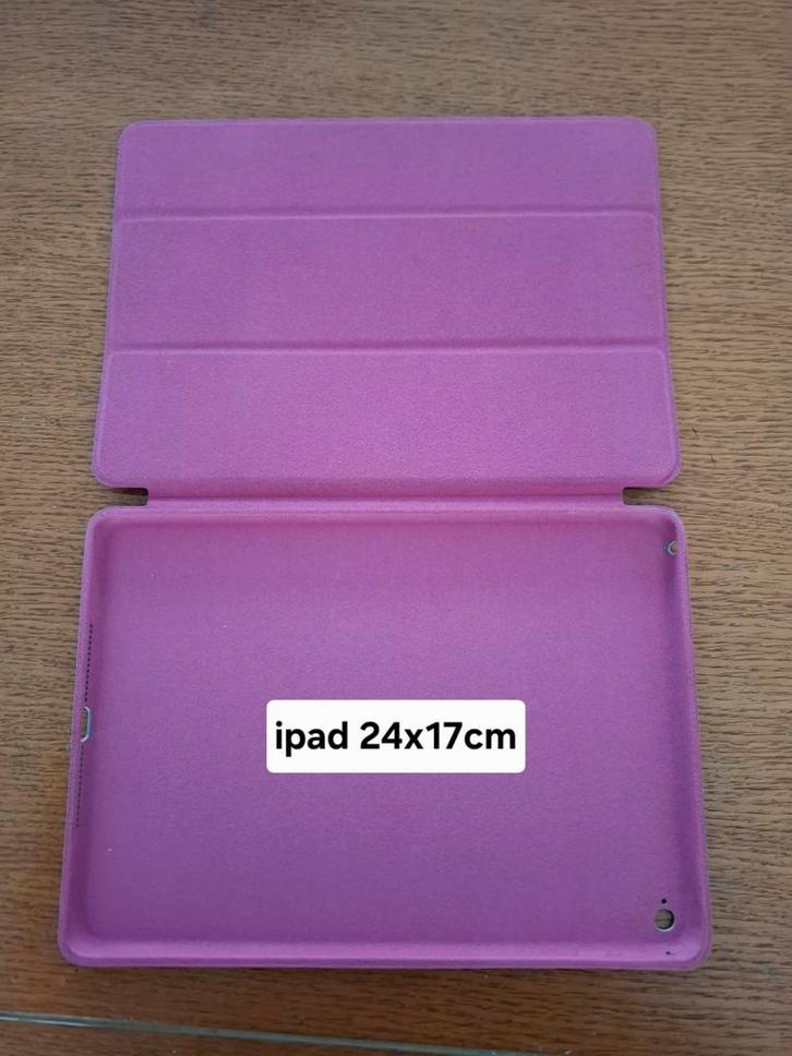 Ipad air 2 tablet hoes roze hardcover magnetisch, Computers en Software, Tablet-hoezen, Zo goed als nieuw, Bescherming voor- en achterkant