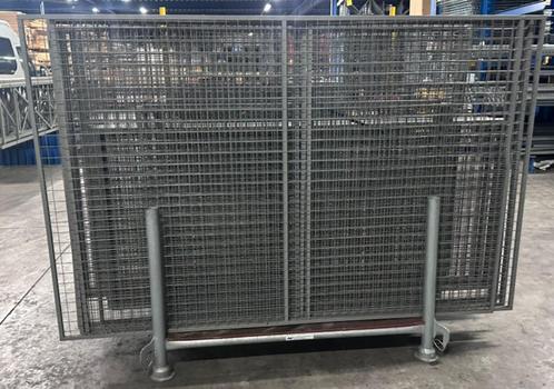 Gaaspanelen hekwerk scheidinghek magazijn, Tuin en Terras, Tuinhekken en Hekwerk, Gebruikt, Enkelstaafmat hekwerk, IJzer, Ophalen