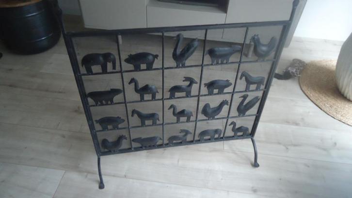 vuurscherm haardscherm smeedijzer, Huis en Inrichting, Haarden, Zo goed als nieuw, Elektrische haard, Ophalen of Verzenden