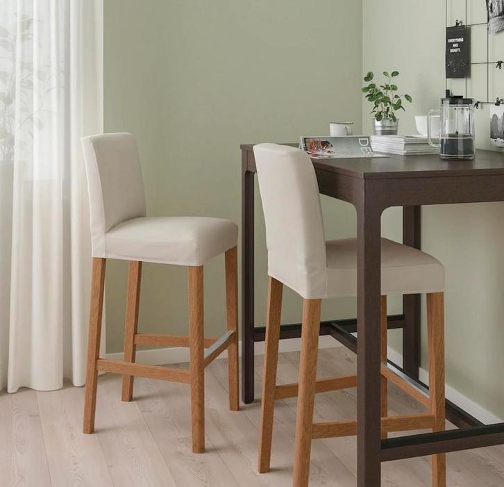 Nette Houten ikea Barkrukken - Set van 4st 65cm zithoogte, Huis en Inrichting, Barkrukken, Zo goed als nieuw, 60 tot 90 cm, Hout