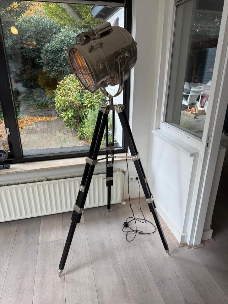 Industriële studio lamp filmspot, Huis en Inrichting, Lampen | Vloerlampen, Gebruikt, 150 tot 200 cm, Glas, Metaal, Ophalen