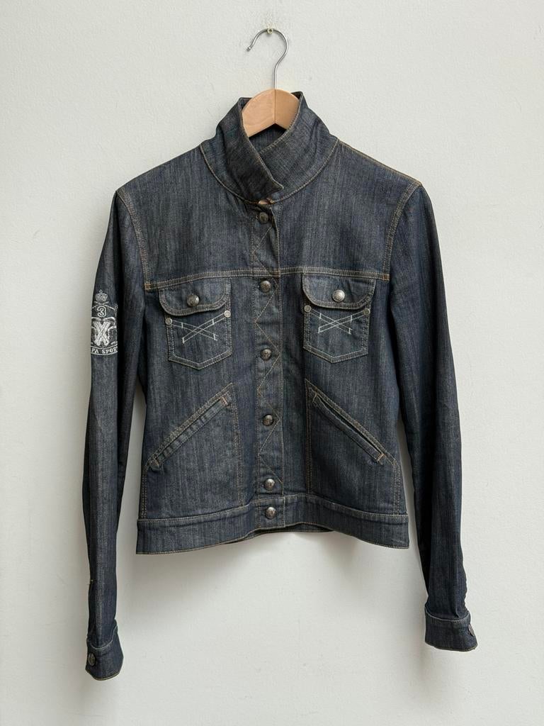 Scapa Sports Denim Jacket Dames Maat 38 Met Borduursel, Kleding | Dames, Jassen | Zomer, Ophalen of Verzenden, Zo goed als nieuw