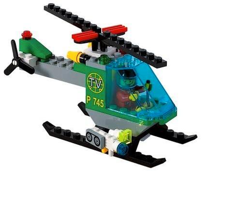 Lego 6425 - TV Helikopter - compleet, Kinderen en Baby's, Speelgoed | Duplo en Lego, Gebruikt, Lego, Complete set, Ophalen of Verzenden