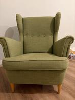 Groene Fauteuil met Beschadiging, Ophalen of Verzenden, Gebruikt, Stof, 75 tot 100 cm
