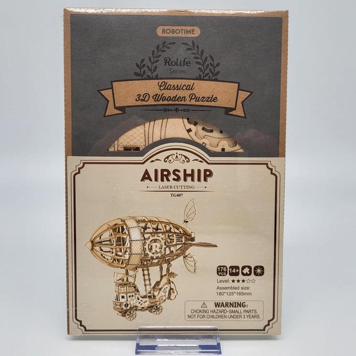 Robotime 3D Wooden Puzzle Airship TG407 DIY Tsukurundesu, Hobby en Vrije tijd, Modelbouw | Auto's en Voertuigen, Nieuw, Overige typen