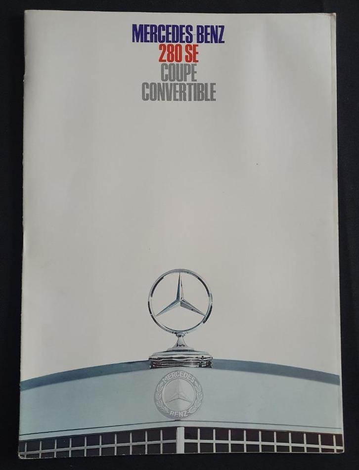 Mercedes Benz brochure 1967, type 280 SE coupe convertible, Boeken, Auto's | Folders en Tijdschriften, Zo goed als nieuw, Mercedes