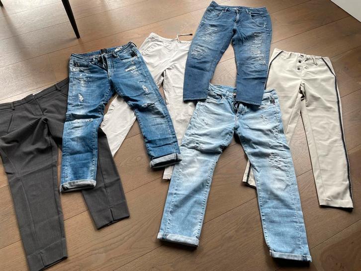 Pakket Dames Broeken Maat XS/S, Kleding | Dames, Broeken en Pantalons, Gedragen, Maat 36 (S), Blauw, Lang, Ophalen