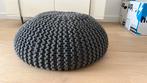 Label51 Poef Knitted donkergrijs, Ophalen of Verzenden, Zo goed als nieuw, Stof, 50 tot 75 cm