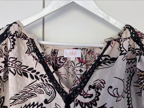 Aaiko boho blouse 100% katoen draagmaat 38/40, Kleding | Dames, Blouses en Tunieken, Zo goed als nieuw, Maat 38/40 (M), Beige