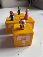 4 Mario Figuurtjes met Bewaardoosje, Ophalen of Verzenden, Zo goed als nieuw