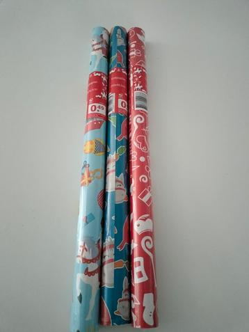 3 rollen Sinterklaas inpakpapier 250x 46,5 cm beschikbaar voor biedingen