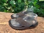 Bijna Nieuwe slippers van Fitflop maat 38, Zwart, Ophalen of Verzenden, Zo goed als nieuw, Fitflop