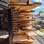 Partij Boomstamplanken - Gedroogd & Geschuurd, Doe-het-zelf en Verbouw, Hout en Planken, Ophalen, 25 tot 50 mm, Zo goed als nieuw
