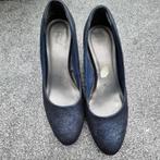 Blauwe Tamaris pumps mt 38, hak 7 cm, Ophalen of Verzenden, Zo goed als nieuw, Blauw