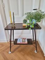 Vintage trolley, bar cart, retro serveerwagen, Ophalen, 25 tot 50 cm, Rechthoekig, 50 tot 100 cm