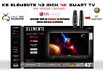 KB ELEMENTS 43 INCH 4K SMART TV FRAMELESS, Overige merken, LED, 50 Hz, Nieuw