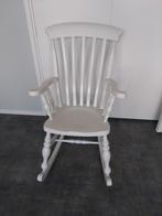 Witte schommelstoel, Huis en Inrichting, Stoelen, Ophalen, Wit, Zo goed als nieuw, Eén
