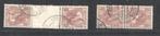 Keerdruk Tête-bêche - Wilhelmina 7 1/2 cent -- NVPH 61b + c, Postzegels en Munten, Postzegels | Nederland, Ophalen of Verzenden