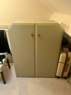 Kasten 2 Crème met Gouden Handvaten en verlichting, Ophalen, Overige materialen, Gebruikt, 100 tot 150 cm