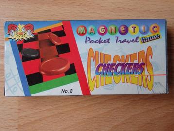 Dammen magnetisch reisspelletje uit de jaren 80 beschikbaar voor biedingen