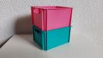 Mandje roze en groen 11 x 8,5 x 6 cm opbergbakjes, Ophalen of Verzenden, Gebruikt, Overige typen