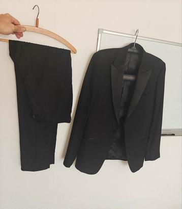 Gents pak compleet, slim fit, zwart (maat 50) beschikbaar voor biedingen
