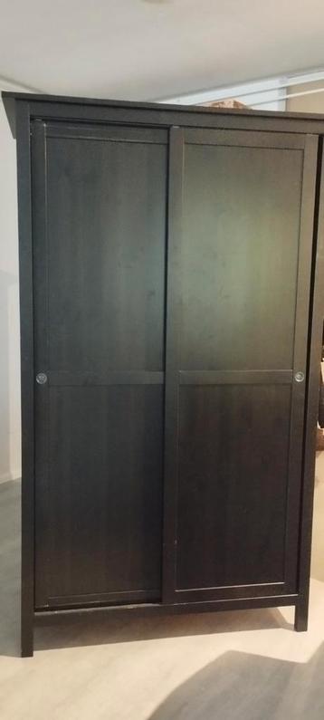 Donkerbruine schuifdeurkast - 120cm breed beschikbaar voor biedingen