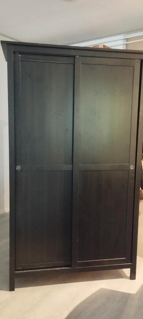 Donkerbruine schuifdeurkast - 120cm breed, Huis en Inrichting, Kasten | Kledingkasten, Gebruikt, 200 cm of meer, 100 tot 150 cm