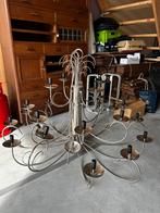 Zeer grote moderne kroonluchter met veel kristal, Huis en Inrichting, Lampen | Kroonluchters, Ophalen, Zo goed als nieuw