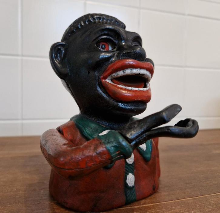 Vintage Jolly 'n Bank Gietijzeren Spaarpot, Antiek en Kunst, Antiek | Overige Antiek, Ophalen of Verzenden