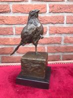 bronzen beeld: vogel op één pootje, Ophalen of Verzenden