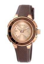 Tous tweekleurig roze/bruin stalen Xtous lady dameshorloge, Overige merken, Staal, Polshorloge, Kunststof