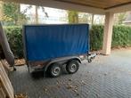 Aanhangwagen dubbelasser met huif op eigen kenteken, Ophalen, Gebruikt