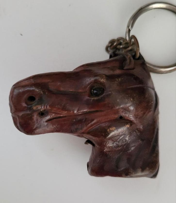 Vintage Sleutelhanger Paardenhoofd, Verzamelen, Sleutelhangers, Gebruikt, Ophalen of Verzenden